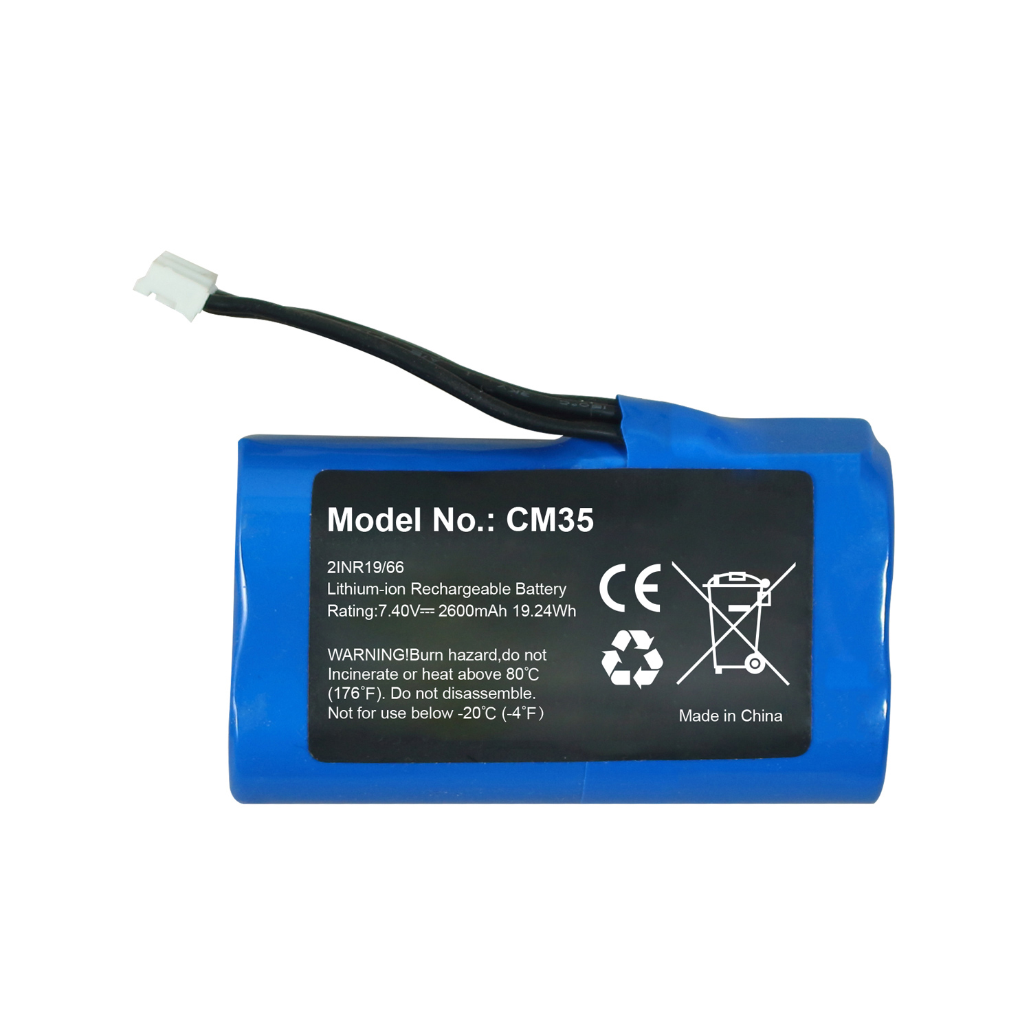 nexgo n86 gx05 replacement battery cm35 7.4v 2600mah li ion battery
