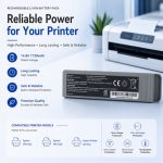 Factory 14.8V Rechargeable Li-ion Battery Pack for Epson D191A Model 2185131-00 PM-525 PM 520 Printer Batteries - Image 5