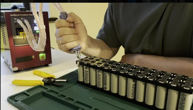Battery pack spot welding process